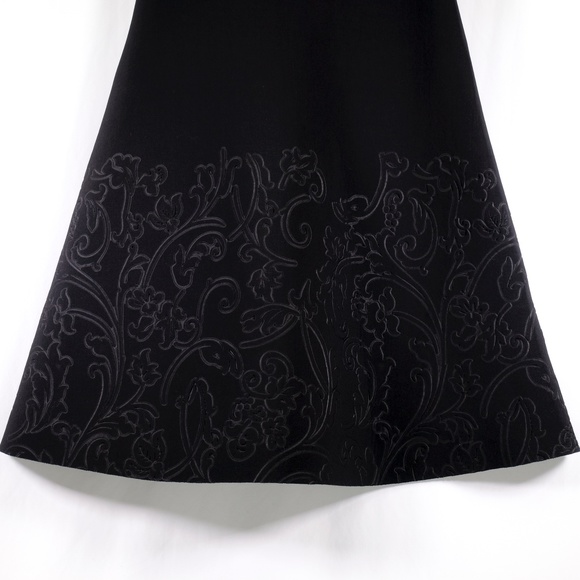 VERA WANG Black Scuba Fit & Flare Cocktail Dress - Picture 10 of 16